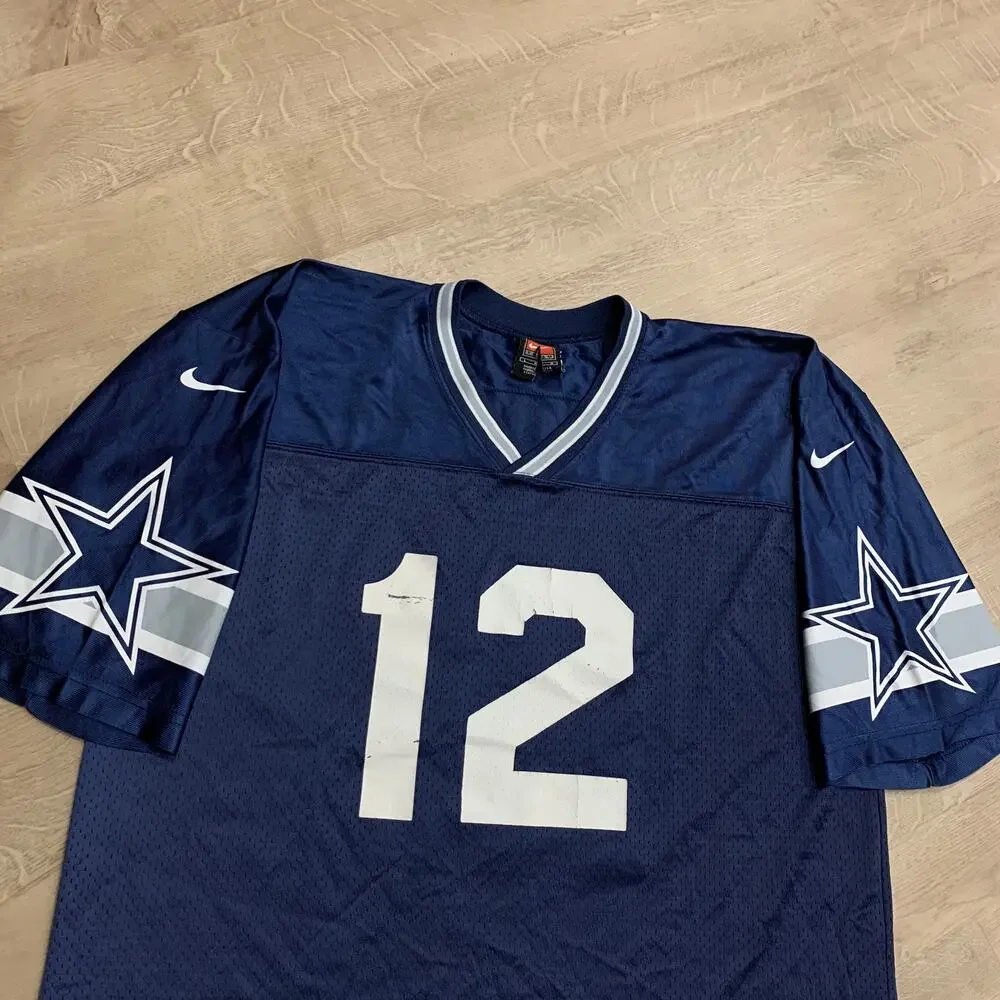 Vintage Y2K Nike Team Dallas Cowboys #12 Jesta Jersey Men's Large L Navy Blue